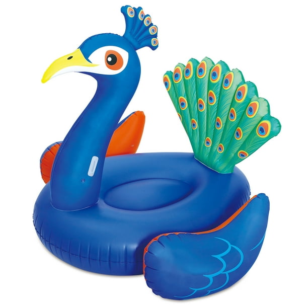 Swimline Giant Peacock Chaise Longue Piscine Gonflable Animal Ride Sur Flotteur